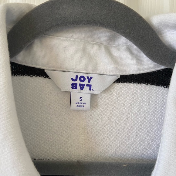 JoyLab White Polo with Black Trim - Picture 3 of 7